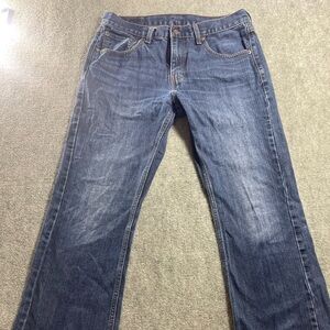 Levi's Straight Men's Jeans in Dark Blue Denim